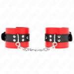 KINK - WRIST RESTRAINTS RED WITH BLACK BELT ADJUSTABLE 17-28 CM X 6 CM