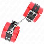 KINK - WRIST RESTRAINTS RED WITH BLACK BELT ADJUSTABLE 17-28 CM X 6 CM