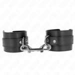 KINK - WRIST RESTRAINTS-SINGLE RIVET ROW AND BIG BUCKLE BLACK ADJUSTABLE 17-28 CM X 5 CM