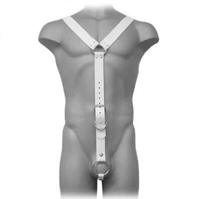 LEATHER BODY - HARNESS MEN WHITE LEATHER BODY - HARNESS MEN WHITE