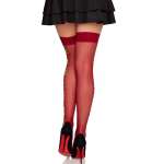 LEG AVENUE - 1957 GARTER BELT STOCKINGS WITH RED FLOWERS - ONE SIZE
