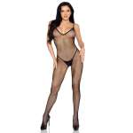 LEG AVENUE - 89375 CROTCHLESS FISHNET BODYSTOCKING BLACK - ONE SIZE