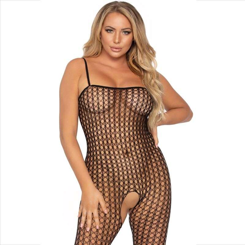 LEG AVENUE - BODYSTOCKING CROCHET BLACK LEG AVENUE - BODYSTOCKING CROCHET BLACK