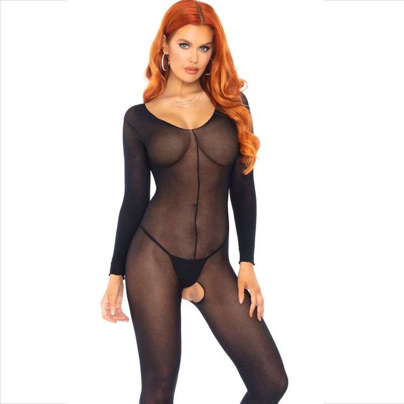 LEG AVENUE - BODYSTOCKING LONG SLEEVE BLACK LEG AVENUE - BODYSTOCKING LONG SLEEVE BLACK