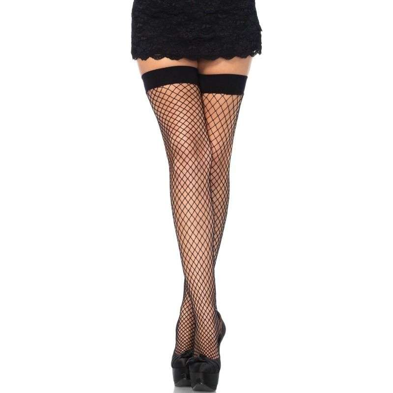 LEG AVENUE - FISHNET THIGH HIGHS BLACK ONE SIZE LEG AVENUE - FISHNET THIGH HIGHS BLACK ONE SIZE