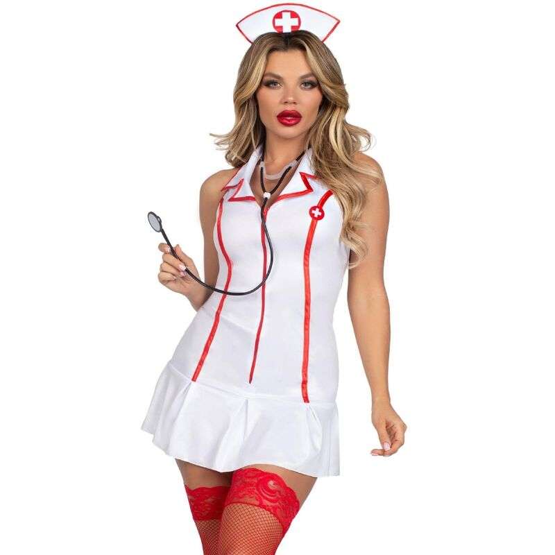 LEG AVENUE - HEAD NURSE COSTUME WHITE S/M LEG AVENUE - HEAD NURSE COSTUME WHITE S/M