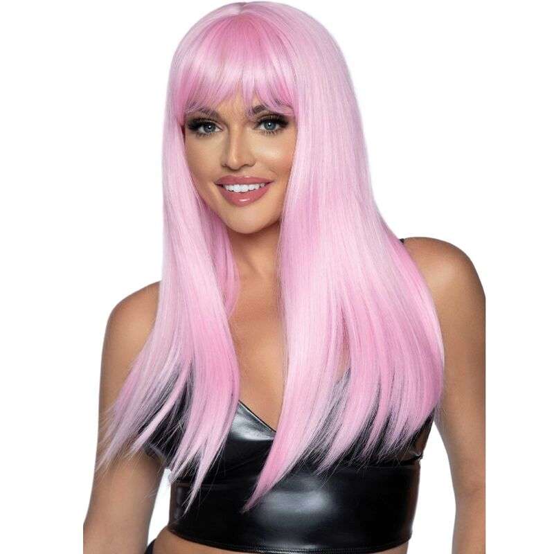 LEG AVENUE - LONG STRAIGHT BANG WIG PINK LEG AVENUE - LONG STRAIGHT BANG WIG PINK