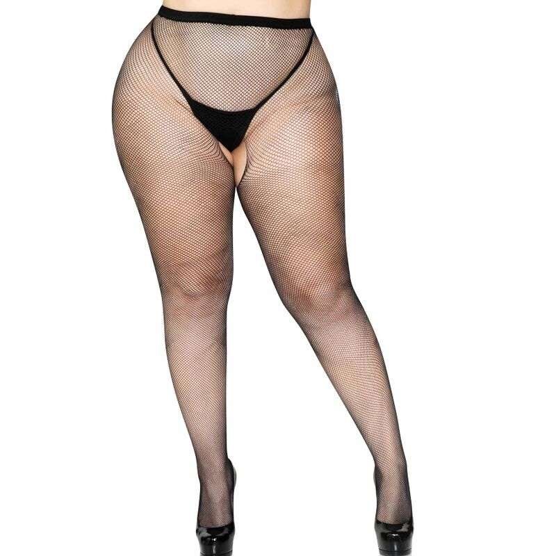 LEG AVENUE - MESH PANTS WITH CROTCH OPENING PLUS LEG AVENUE - MESH PANTS WITH CROTCH OPENING PLUS