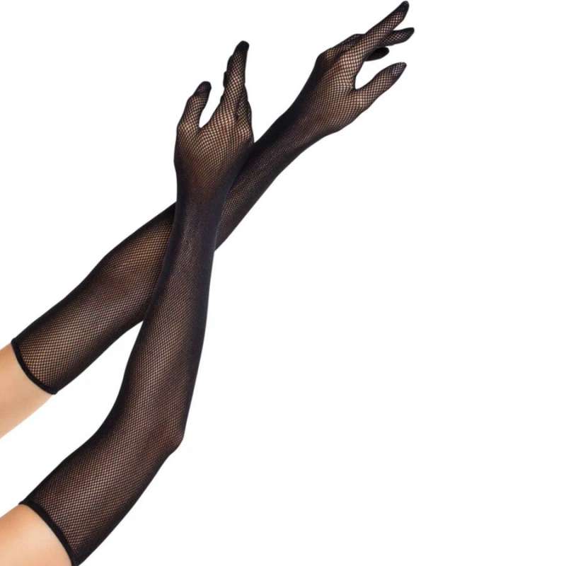 LEG AVENUE - OPERA LONG FISHNET GLOVES BLACK LEG AVENUE - OPERA LONG FISHNET GLOVES BLACK