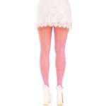 LEG AVENUE - STOCKINGS WITH OPENINGS HEART & BOWS PINK