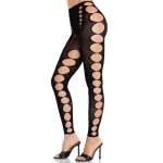 LEG AVENUE - STRAPLESS SEAMLESS OPAQUE STOCKINGS BLACK