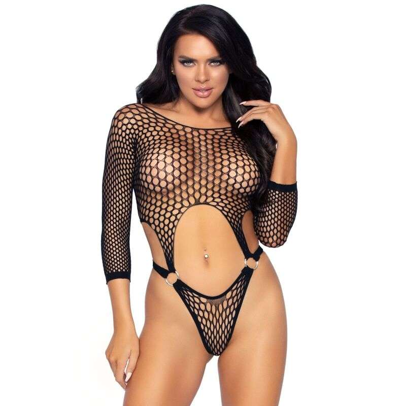 LEG AVENUE - TOP BODYSUIT WITH THONG BACK ONE SIZE - BLACK LEG AVENUE - TOP BODYSUIT WITH THONG BACK ONE SIZE - BLACK
