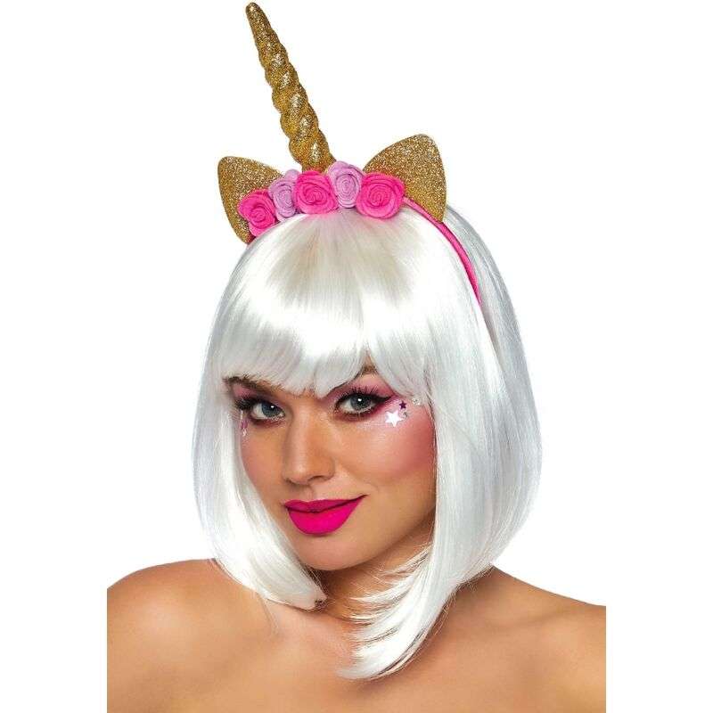 LEG AVENUE - UNICORN FLOWER HEADBAND GOLD LEG AVENUE - UNICORN FLOWER HEADBAND GOLD