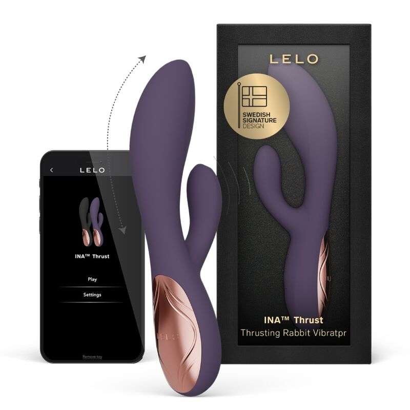 LELO - INA THRUST RABBIT THRUSTING VIBRATOR PURPLE