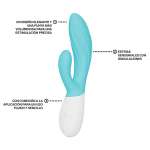 LELO - INA TWIST DOUBLE VIBRATOR RABBIT FOR G-SPOT AND CLITORIS BLUE