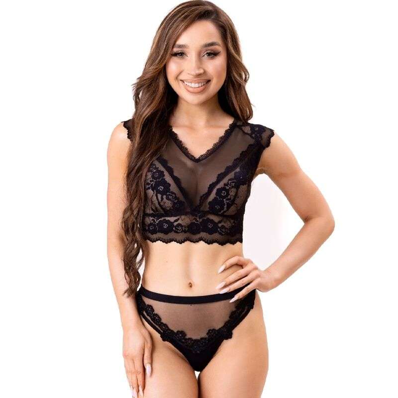 LIVCO CORSETTI FASHION - ELIN LC 20212 BRA + PANTIES BLACK S/M LIVCO CORSETTI FASHION - ELIN LC 20212 BRA + PANTIES BLACK S/M
