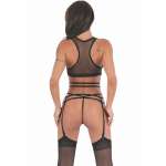 LIVCO CORSETTI FASHION - FINICIA LC90725 GARTER BELT BLACK L/XL