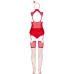 LIVCO CORSETTI FASHION - LIMPID SNOWFLAKES LC 90604 BODY + STOCKINGS + CHRISTMAS HEADBAND L/XL