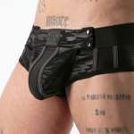 LOCKER GEAR - FULL MILITARY ACCESS JOCK BRIEF BLACK M