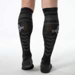 LOCKER GEAR - FULL MILITARY KNEE HIGH SOCKS BLACK ONE SIZE