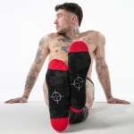 LOCKER GEAR - FULL MILITARY KNEE HIGH SOCKS RED ONE SIZE