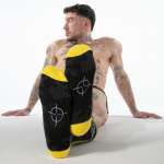 LOCKER GEAR - FULL MILITARY KNEE HIGH SOCKS YELLOW ONE SIZE