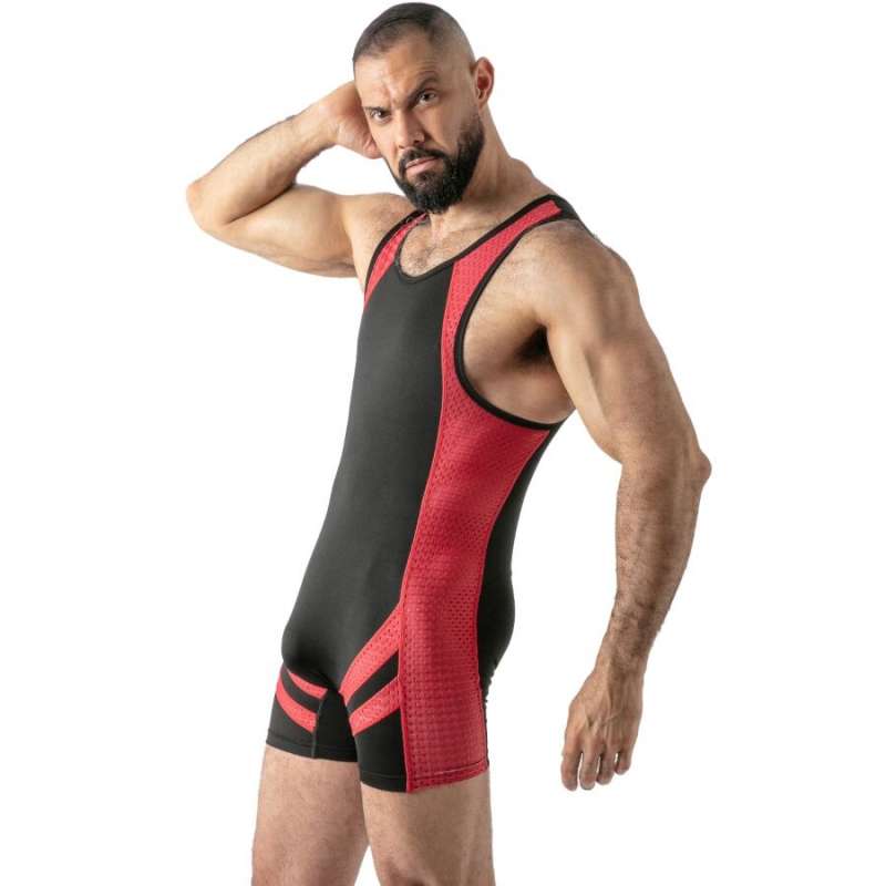 LOCKER GEAR - OPEN ACCESS SINGLET RED L LOCKER GEAR - OPEN ACCESS SINGLET RED L