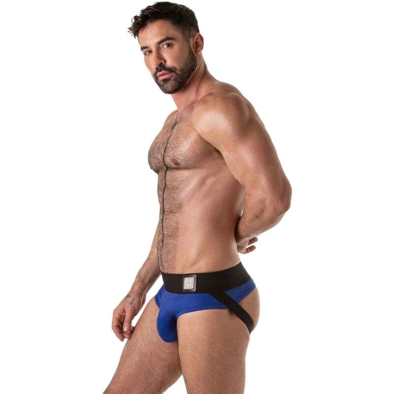 LOCKER GEAR - WIDE WAISTBAND JOCK BRIEF BLUE L LOCKER GEAR - WIDE WAISTBAND JOCK BRIEF BLUE L