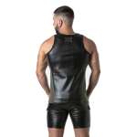 LOCKER GEAR - Punch Hole Leatherette Tank Top khaki S