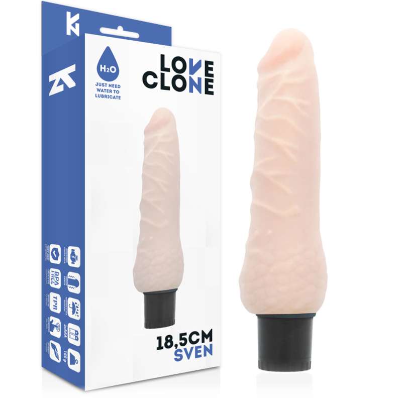LOVECLONE - SVEN SELF LUBRICATION VIBRATOR 18.5 CM -O- 3.3 CM LOVECLONE - SVEN SELF LUBRICATION VIBRATOR 18.5 CM -O- 3.3 CM