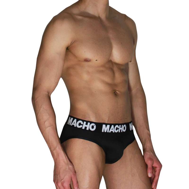MACHO - MCH007 CLASSIC SLIP BLACK + BLACK S MACHO - MCH007 CLASSIC SLIP BLACK + BLACK S