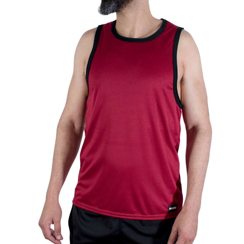 MACHO - CMV003 MAROON GYM T-SHIRT S/M