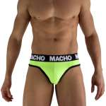 MACHO - MTG001 FLUORESCENT YELLOW THONG SIZE S
