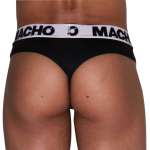 MACHO - MTG002  BLACK/BLACK THONG M