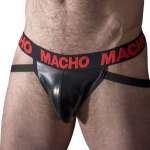 MACHO - MX25RC Jock punainen nahka L