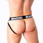 MACHO - MX27GR LEATHER JOCK GRAY BEIGE XL