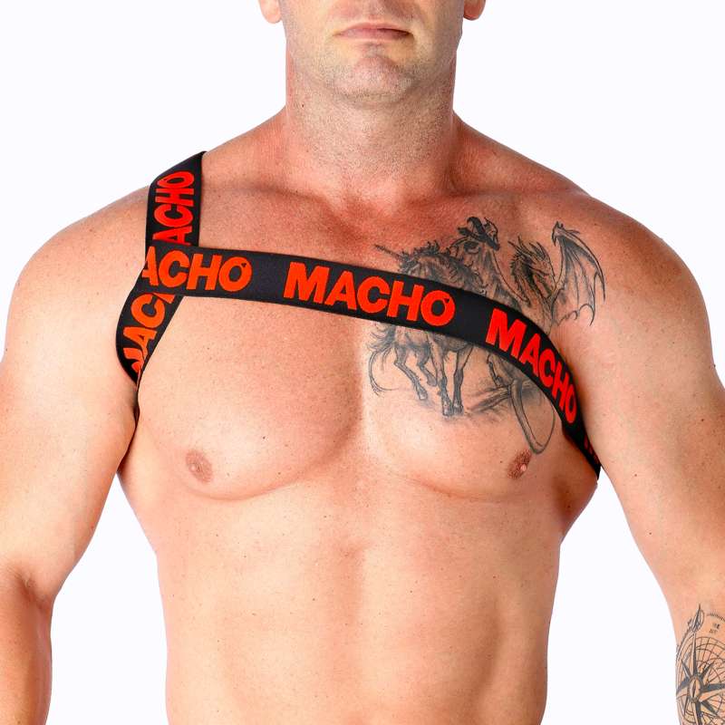 MACHO - ROMAN HARNESS RED L/XL MACHO - ROMAN HARNESS RED L/XL