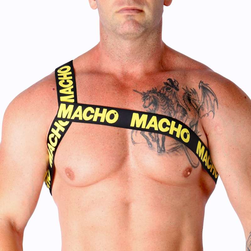 MACHO - ROMAN HARNESS YELLOW S/M MACHO - ROMAN HARNESS YELLOW S/M