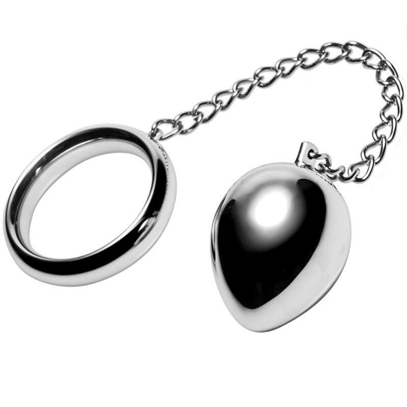 METAL HARD - COCK RING 50MM + CHAIN WITH METAL BALL METAL HARD - COCK RING 50MM + CHAIN WITH METAL BALL
