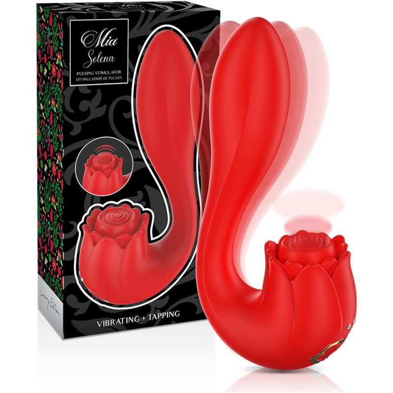 MIA - SELENA STIMULATOR VIBRATING + TAPPING RED MIA - SELENA STIMULATOR VIBRATING + TAPPING RED