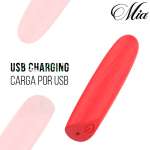 MIA - Lucy Ellen USB-ladattava minivibraattori punainen