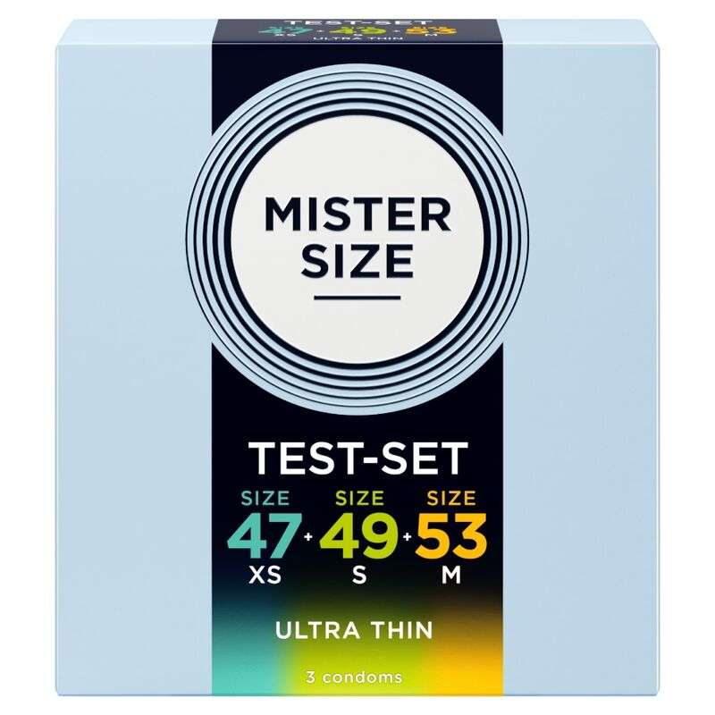 MISTER SIZE - PACK SAMPLE CONDOM SIZE 47-49-53 MM (3 UNITS) MISTER SIZE - PACK SAMPLE CONDOM SIZE 47-49-53 MM (3 UNITS)