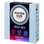 MISTER SIZE - SAMPLE PACK CONDOMS SIZE 60-64-69 MM (3 UNITS)
