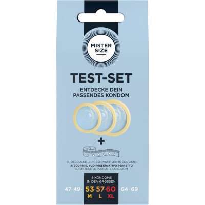 MISTER SIZE - TEST SET 3 DIFFERENT SIZED CONDOMS + MEASURING TAPE