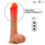 MR INTENSE - BRADLEY SILICONE VIBRATING DILDO WITH HEAT EFFECT AND REMOTE CONTROL 21 CM -Ø- 4.2 CM