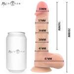 MR INTENSE - LOGAN VIBRATOR DILDO SILICONE WITH HEAT EFFECT AND REMOTE CONTROL 20 CM -Ø- 4,1 CM