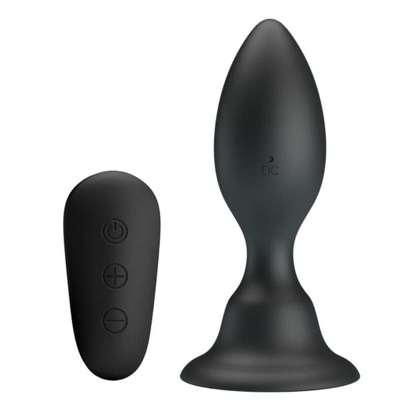 MR PLAY - ANAL PLUG WITH VIBRATION BLACK REMOTE CONTROL MR PLAY - ANAL PLUG WITH VIBRATION BLACK REMOTE CONTROL
