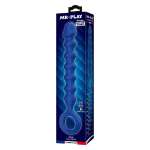 MR PLAY - BLUE SILICONE ANAL BEADS & ANAL PLUG -Ø- 3,4 CM - 28.5 CM