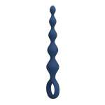 MR PLAY - BLUE SILICONE ANAL BEADS & ANAL PLUG 20.4 CM