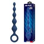 MR PLAY - BLUE SILICONE ANAL BEADS & ANAL PLUG 20.4 CM